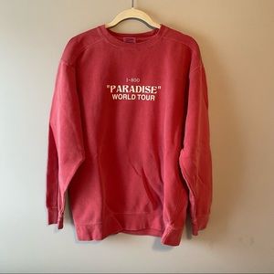 Paradise World Tour Pink Comfort Colors Concert Crewneck Sweatshirt
